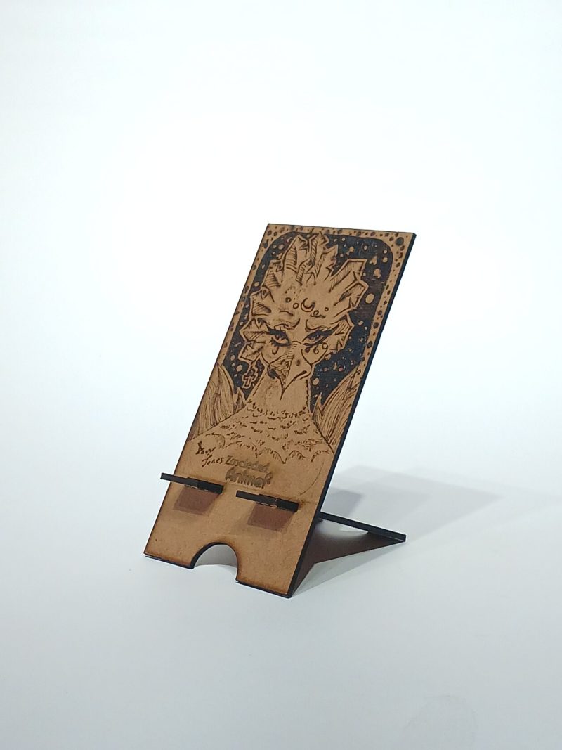 Porta celulares pirograbados