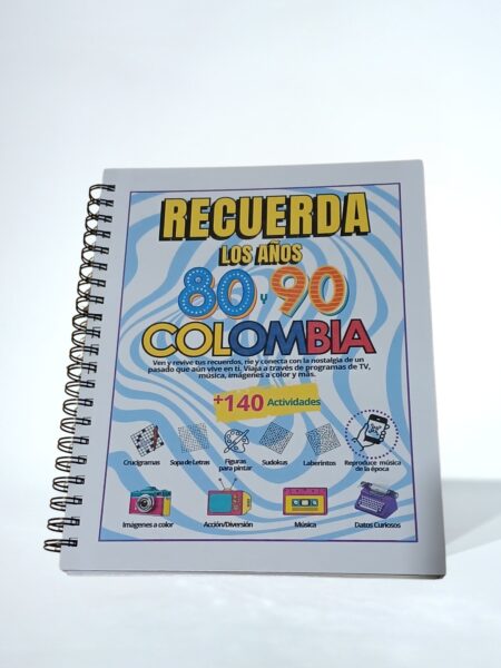 Recuerda los Años 80 y 90 Colombia. Libro de pasatiempos